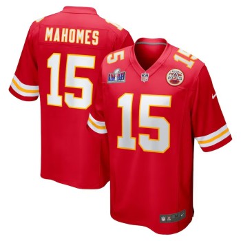 Men's Kansas City Chiefs #15 Patrick Mahomes Red Super Bowl LVIII Game Jersey Men's Kansas City Chiefs #15 Patrick Mahomes Red Super Bowl LVIII Game Jersey