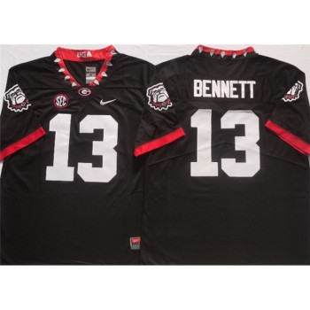 Men's Georgia Bulldogs #13 BENNETT Black College Football Stitched Jersey Men's Georgia Bulldogs #13 BENNETT Black College Football Stitched Jersey