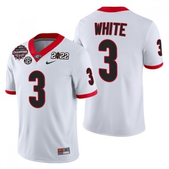 Men's Georgia Bulldogs #3 Zamir White 2021/22 CFP National Champions White College Football Stitched Jersey Men's Georgia Bulldogs #3 Zamir White 2021/22 CFP National Champions White College Football Stitched Jersey