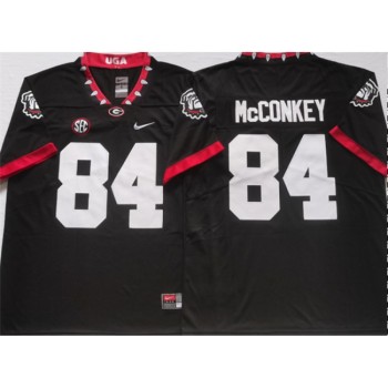 Men's Georgia Bulldogs #84 McCONKEY Black College Football Stitched Jersey Men's Georgia Bulldogs #84 McCONKEY Black College Football Stitched Jersey