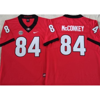 Men's Georgia Bulldogs #84 McCONKEY Red College Football Stitched Jersey Men's Georgia Bulldogs #84 McCONKEY Red College Football Stitched Jersey