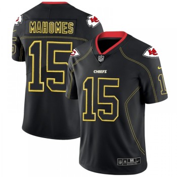 Men's Kansas City Chiefs #15 Patrick Mahomes Black 2018 Lights Out Color Rush Limited Stitched NFL Jersey Men's Kansas City Chiefs #15 Patrick Mahomes Black 2018 Lights Out Color Rush Limited Stitched NFL Jersey