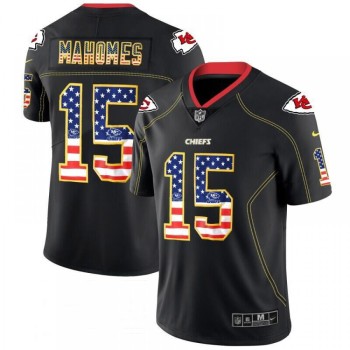 Men's Kansas City Chiefs #15 Patrick Mahomes Black 2018 USA Flag Fashion Limited NFL Stitched Jersey Men's Kansas City Chiefs #15 Patrick Mahomes Black 2018 USA Flag Fashion Limited NFL Stitched Jersey