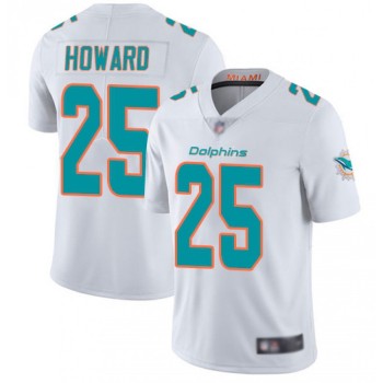 Men's Miami Dolphins #25 Xavien Howard White Vapor Untouchable NFL Limited Stitched Jersey Men's Miami Dolphins #25 Xavien Howard White Vapor Untouchable NFL Limited Stitched Jersey