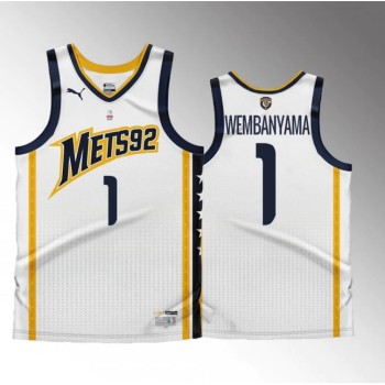 Men's #1 Victor Wembanyama White Stitched Basketball Jersey Men's #1 Victor Wembanyama White Stitched Basketball Jersey