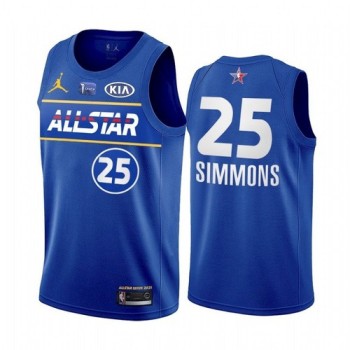 Men's 2021 All-Star #25 Ben Simmons Blue Eastern Conference Stitched NBA Jersey Men's 2021 All-Star #25 Ben Simmons Blue Eastern Conference Stitched NBA Jersey