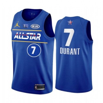 Men's 2021 All-Star #7 Kevin Durant Blue Eastern Conference Stitched NBA Jersey Men's 2021 All-Star #7 Kevin Durant Blue Eastern Conference Stitched NBA Jersey