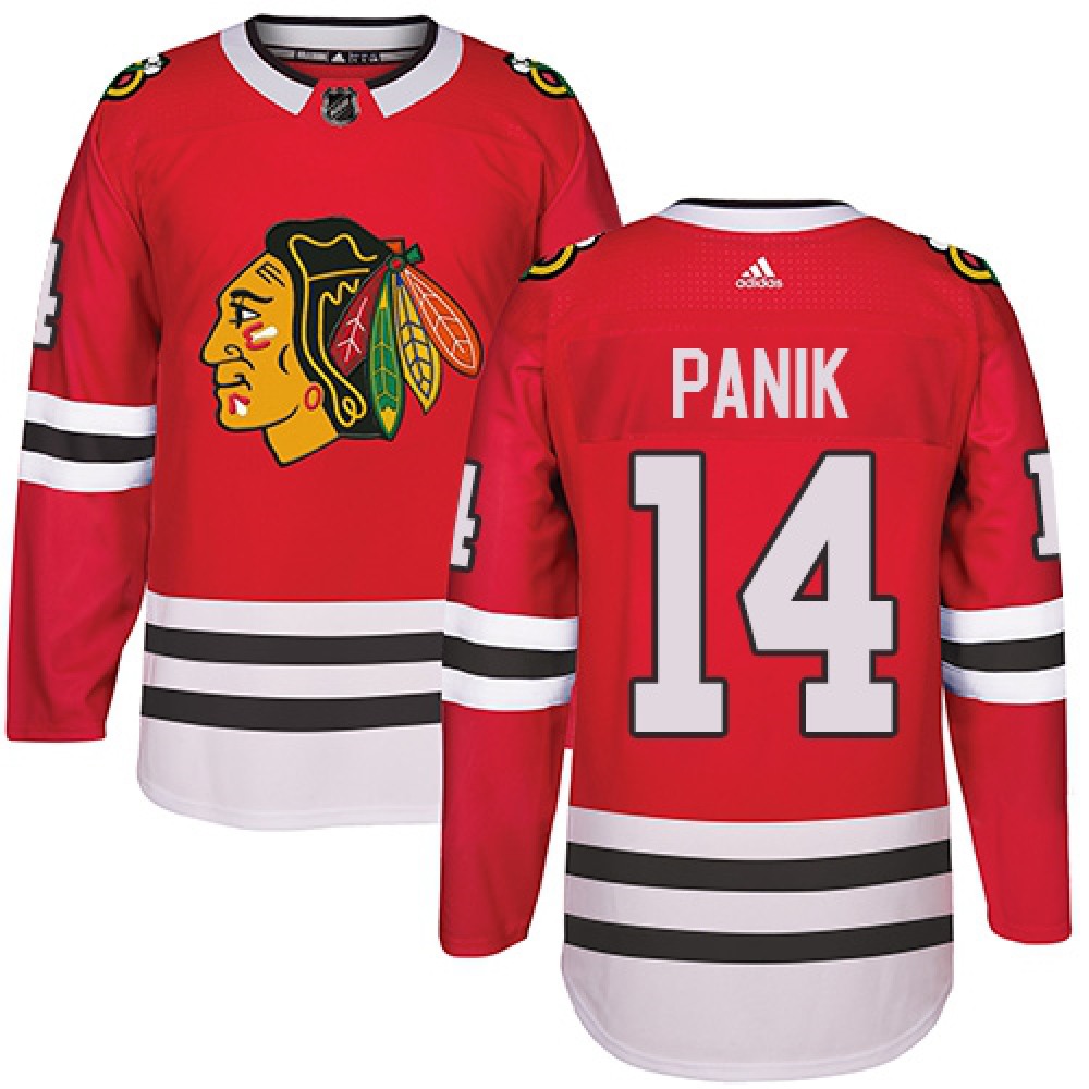 Men's Chicago Blackhawks #14 Richard Panik Red Stitched NHL Jersey