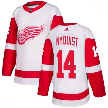 Men's Detroit Red Wings #14 Gustav Nyquist White Stitched NHL Jersey Men's Detroit Red Wings #14 Gustav Nyquist White Stitched NHL Jersey
