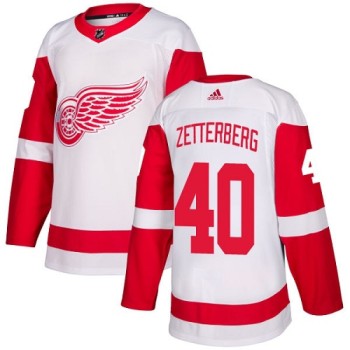 Men's Detroit Red Wings #40 Henrik Zetterberg White Stitched NHL Jersey Men's Detroit Red Wings #40 Henrik Zetterberg White Stitched NHL Jersey