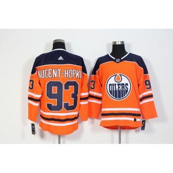 Men's Edmonton Oilers #93 Ryan Nugent-Hopkins Orange Stitched NHL Jersey Men's Edmonton Oilers #93 Ryan Nugent-Hopkins Orange Stitched NHL Jersey