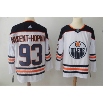Men's Edmonton Oilers #93 Ryan Nugent-Hopkins White Stitched NHL Jersey Men's Edmonton Oilers #93 Ryan Nugent-Hopkins White Stitched NHL Jersey