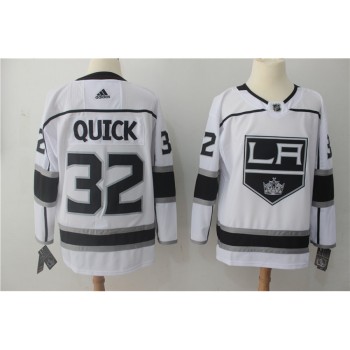 Men's Los Angeles Kings #32 Jonathan Quick White Stitched NHL Jersey