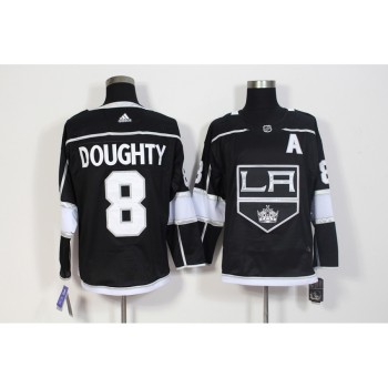 Men's Los Angeles Kings #8 Drew Doughty Black Stitched NHL Jersey