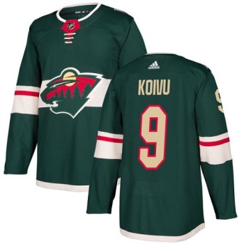 Men's Minnesota Wild #9 Mikko Koivu Green Stitched NHL Jersey Men's Minnesota Wild #9 Mikko Koivu Green Stitched NHL Jersey