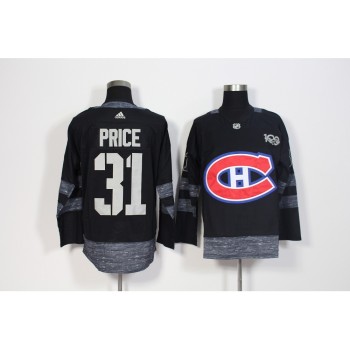Men's Montreal Canadiens #31 Carey Price Black 1917-2017 100th Anniversary Stitched NHL Jersey Men's Montreal Canadiens #31 Carey Price Black 1917-2017 100th Anniversary Stitched NHL Jersey
