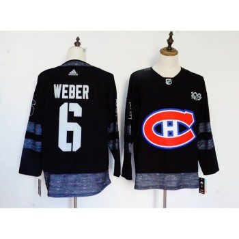 Men's Montreal Canadiens #6 Shea Weber Black 1917-2017 100th Anniversary Stitched NHL Jersey Men's Montreal Canadiens #6 Shea Weber Black 1917-2017 100th Anniversary Stitched NHL Jersey