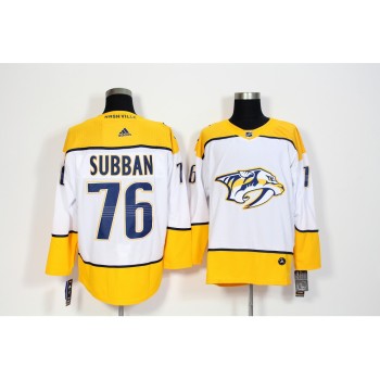 Men's Nashiville Predators #76 P.K Subban White Stitched NHL Jersey Men's Nashiville Predators #76 P.K Subban White Stitched NHL Jersey