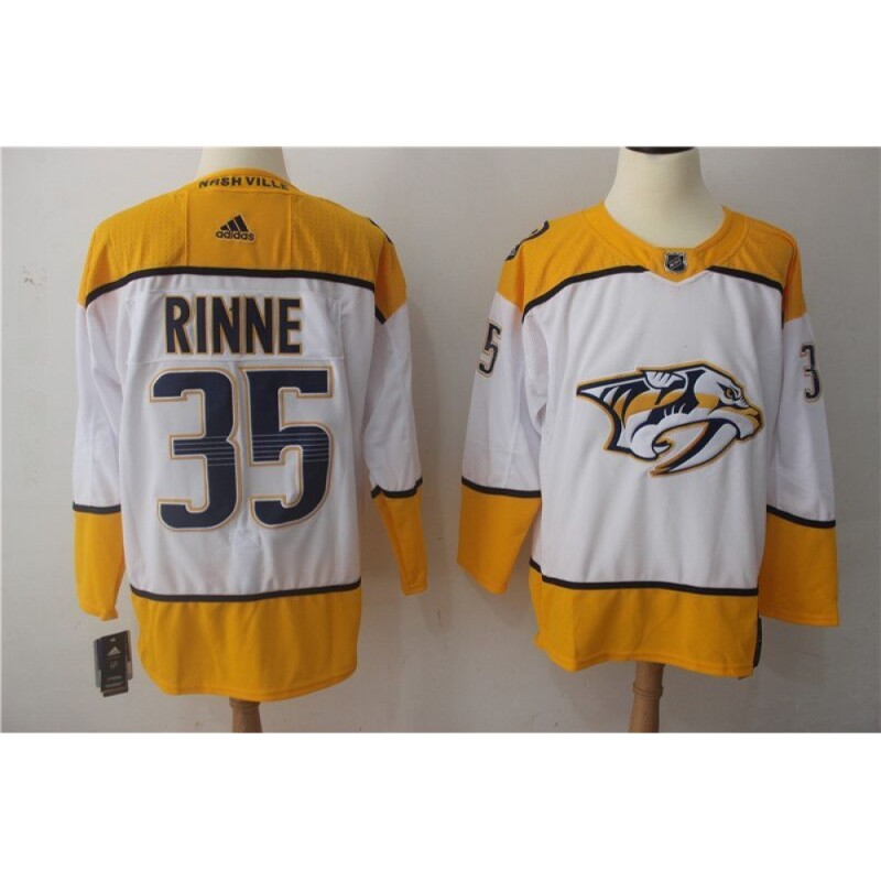 Men's Adidas Nashville Predators #35 Pekka Rinne White Stitched NHL Jersey Men's Adidas Nashville Predators #35 Pekka Rinne White Stitched NHL Jersey