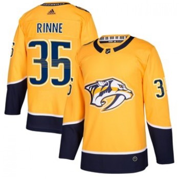 Men's Nashville Predators #35 Pekka Rinne Yellow Stitched NHL Jersey Men's Nashville Predators #35 Pekka Rinne Yellow Stitched NHL Jersey