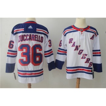 Men's New York Rangers #36 Mats Zuccarello White Stitched NHL Jersey Men's New York Rangers #36 Mats Zuccarello White Stitched NHL Jersey