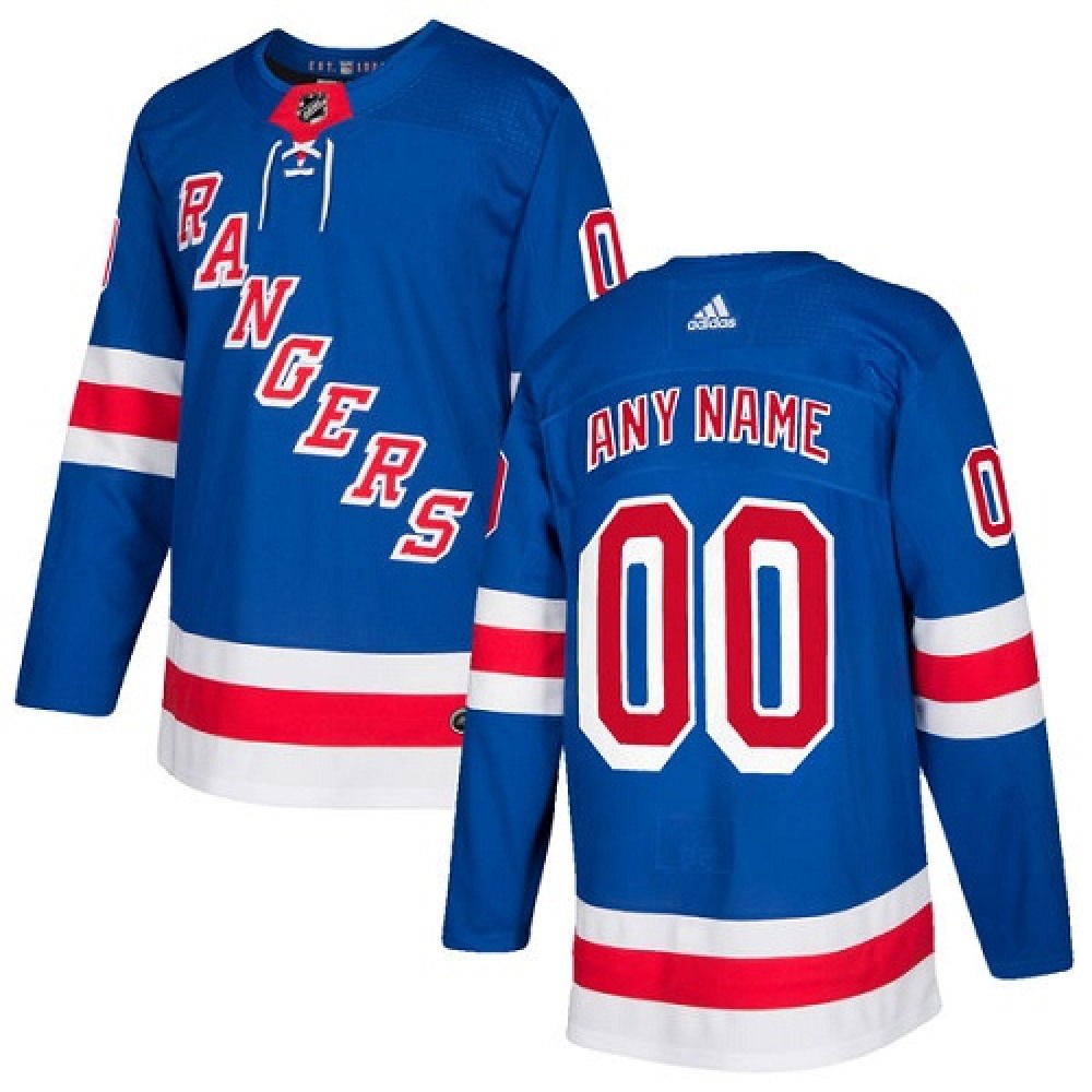 Men's New York Rangers Personalized Authentic Royal Blue Home Stitched NHL Jersey