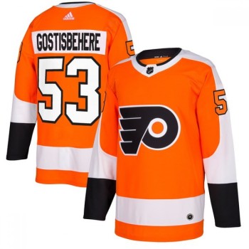 Men's Philadelphia Flyers #53 Shayne Gostisbehere Orange Stitched NHL Jersey Men's Philadelphia Flyers #53 Shayne Gostisbehere Orange Stitched NHL Jersey
