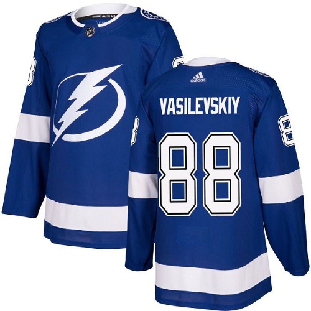 Men's Tampa Bay Lightning #88 Andrei Vasilevskiy Blue Stitched NHL Jersey