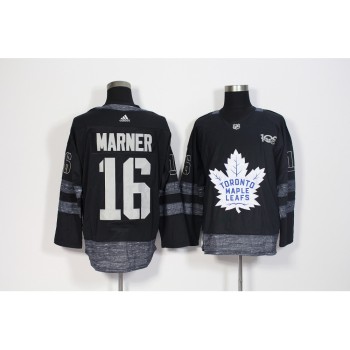 Men's Toronto Maple Leafs #16 Mitchell Marner Black 1917-2017 100th Anniversary Stitched NHL Jersey Men's Toronto Maple Leafs #16 Mitchell Marner Black 1917-2017 100th Anniversary Stitched NHL Jersey