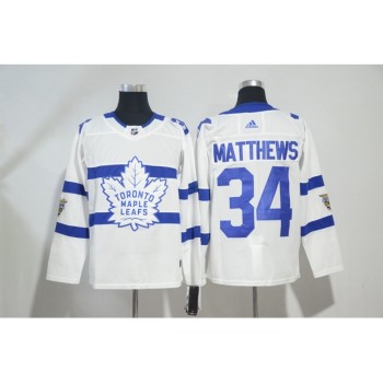 Men's Toronto Maple Leafs #34 Auston Matthews White 2018 NHL Stadium Series Stitched NHL Jersey Men's Toronto Maple Leafs #34 Auston Matthews White 2018 NHL Stadium Series Stitched NHL Jersey