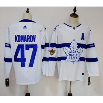 Men's Toronto Maple Leafs #47 Leo Komarov White 2018 NHL Stadium Series Stitched NHL Jersey Men's Toronto Maple Leafs #47 Leo Komarov White 2018 NHL Stadium Series Stitched NHL Jersey
