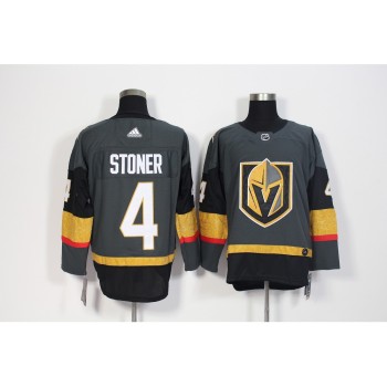 Men's Vegas Golden Knights #4 Clayton Stoner Grey Stitched NHL Jersey Men's Vegas Golden Knights #4 Clayton Stoner Grey Stitched NHL Jersey