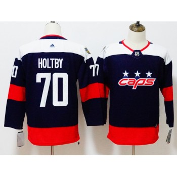 Men's Washington Capitals #70 Braden Holtby Navy 2018 NHL Stadium Series Authentic Pro Stitched NHL Jersey Men's Washington Capitals #70 Braden Holtby Navy 2018 NHL Stadium Series Authentic Pro Stitched NHL Jersey