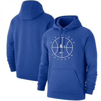 Men's Air Force Falcons Royal Basketball Icon Club Fleece Pullover Hoodie Men's Air Force Falcons Royal Basketball Icon Club Fleece Pullover Hoodie