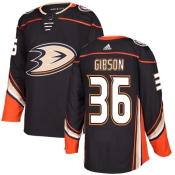 Men's Anaheim Ducks #36 John Gibson Black Stitched NHL Jersey Men's Anaheim Ducks #36 John Gibson Black Stitched NHL Jersey