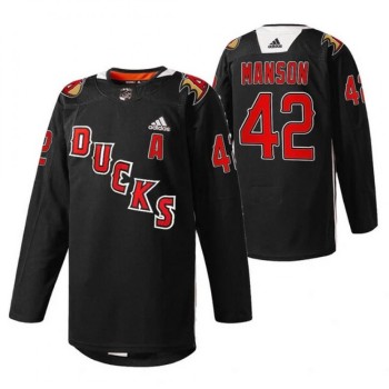 Men's Anaheim Ducks #42 Josh Manson 2022 Black Angels Night Stitched Jersey Men's Anaheim Ducks #42 Josh Manson 2022 Black Angels Night Stitched Jersey