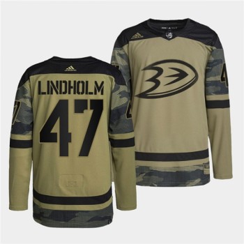 Men's Anaheim Ducks #47 Hampus Lindholm 2022 Camo Military Appreciation Night Stitched Jersey Men's Anaheim Ducks #47 Hampus Lindholm 2022 Camo Military Appreciation Night Stitched Jersey