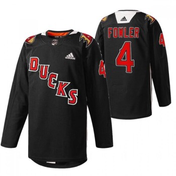 Men's Anaheim Ducks #4 Cam Fowler 2022 Black Angels Night Stitched Jersey Men's Anaheim Ducks #4 Cam Fowler 2022 Black Angels Night Stitched Jersey