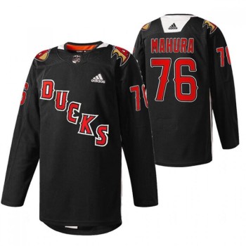Men's Anaheim Ducks #76 Josh Mahura 2022 Black Angels Night Stitched Jersey Men's Anaheim Ducks #76 Josh Mahura 2022 Black Angels Night Stitched Jersey