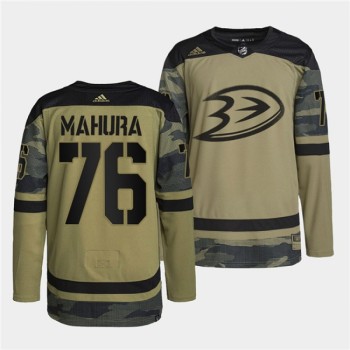 Men's Anaheim Ducks #76 Josh Mahura 2022 Camo Military Appreciation Night Stitched Jersey Men's Anaheim Ducks #76 Josh Mahura 2022 Camo Military Appreciation Night Stitched Jersey