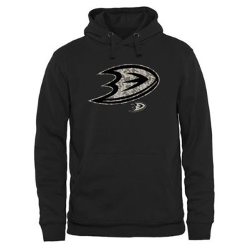 Men's Anaheim Ducks Black Rink Warrior Pullover Hoodie Men's Anaheim Ducks Black Rink Warrior Pullover Hoodie