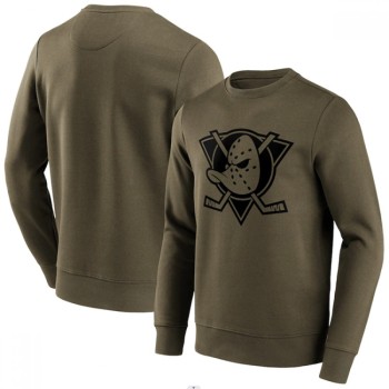 Men's Anaheim Ducks Green Iconic Preferred Logo Graphic Crew Sweatshirt Men's Anaheim Ducks Green Iconic Preferred Logo Graphic Crew Sweatshirt