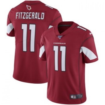 Men's Arizona Cardinals #11 Larry Fitzgerald Red 2019 100th Season Vapor Untouchable Limited Stitched NFL Jersey Men's Arizona Cardinals #11 Larry Fitzgerald Red 2019 100th Season Vapor Untouchable Limited Stitched NFL Jersey