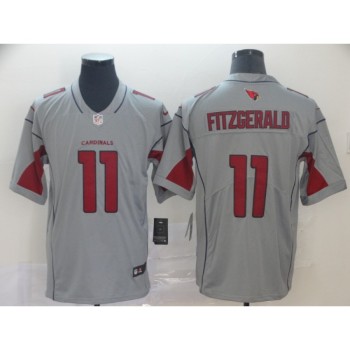 Men's Arizona Cardinals #11 Larry Fitzgerald Silver Inverted Legend Stitched NFL Jersey Men's Arizona Cardinals #11 Larry Fitzgerald Silver Inverted Legend Stitched NFL Jersey