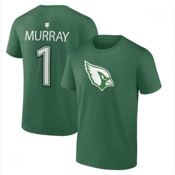 Men's Arizona Cardinals #1 Kyler Murray Green St. Patrick's Day Icon Player T-Shirt Men's Arizona Cardinals #1 Kyler Murray Green St. Patrick's Day Icon Player T-Shirt