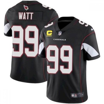 Men's Arizona Cardinals #99 J.J. Watt 2022 Black With 4-star C Patch Vapor Untouchable Limited Stitched Jersey Men's Arizona Cardinals #99 J.J. Watt 2022 Black With 4-star C Patch Vapor Untouchable Limited Stitched Jersey