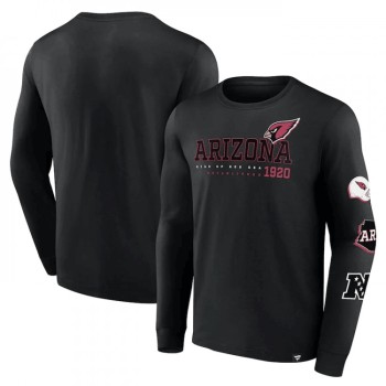 Men's Arizona Cardinals Black High Whip Pitcher Long Sleeve T-Shirt Men's Arizona Cardinals Black High Whip Pitcher Long Sleeve T-Shirt