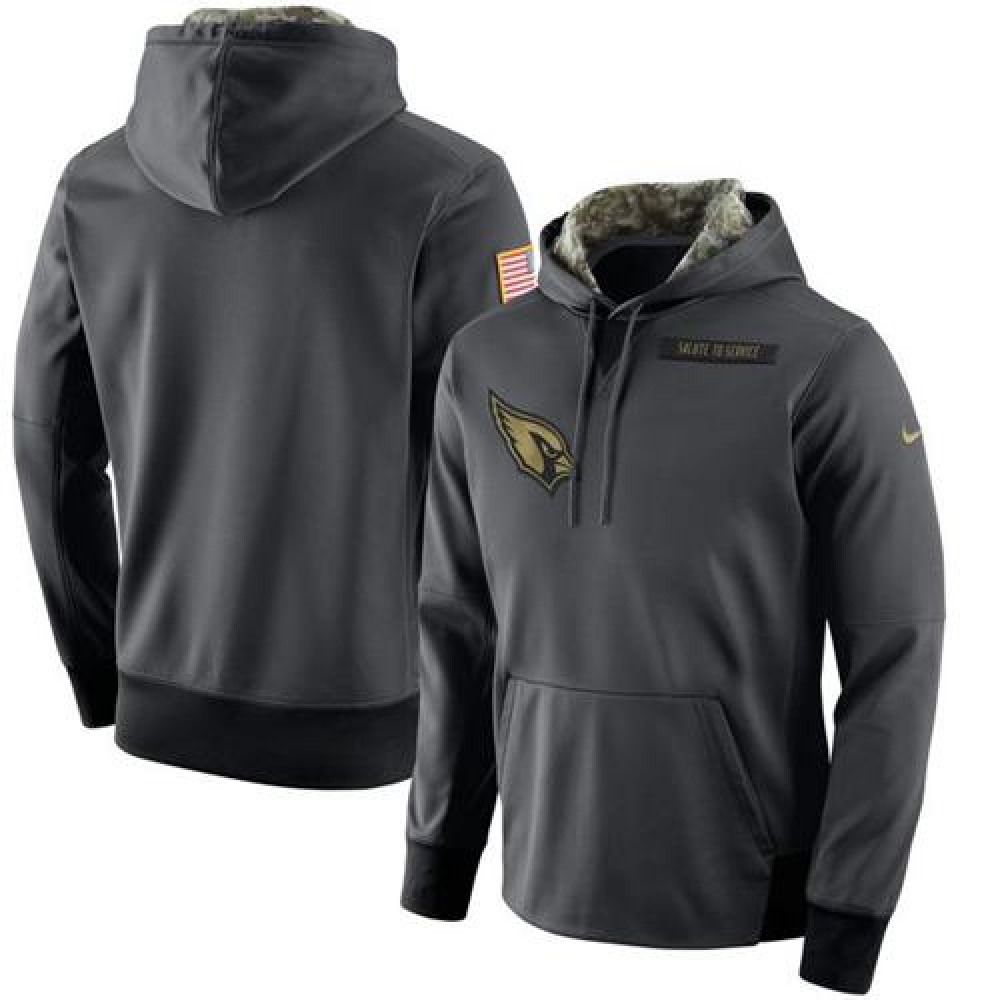 Men's Arizona Cardinals Anthracite Salute to Service Player Performance Hoodie