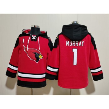 Men's Arizona Cardinals #1 Kyler Murray Red Ageless Must-Have Lace-Up Pullover Hoodie Men's Arizona Cardinals #1 Kyler Murray Red Ageless Must-Have Lace-Up Pullover Hoodie