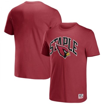 Men's Arizona Cardinals x Staple Red Logo Lockup T-Shirt Men's Arizona Cardinals x Staple Red Logo Lockup T-Shirt